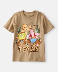 Carter's Kid Spongebob Squarepants Texas Short-Sleeve Graphic Tee - Brown, Size 7