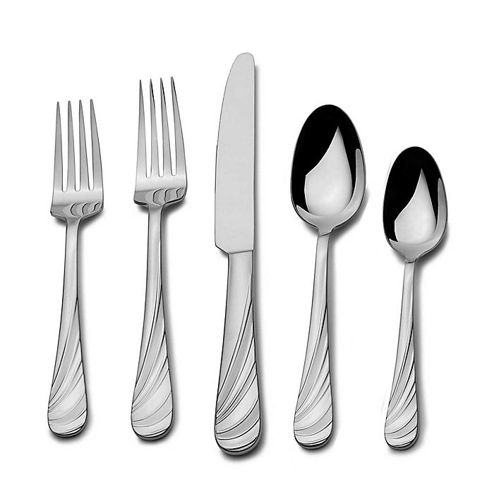 slide 1 of 1, Mikasa Swirl Flatware Set, 20 ct