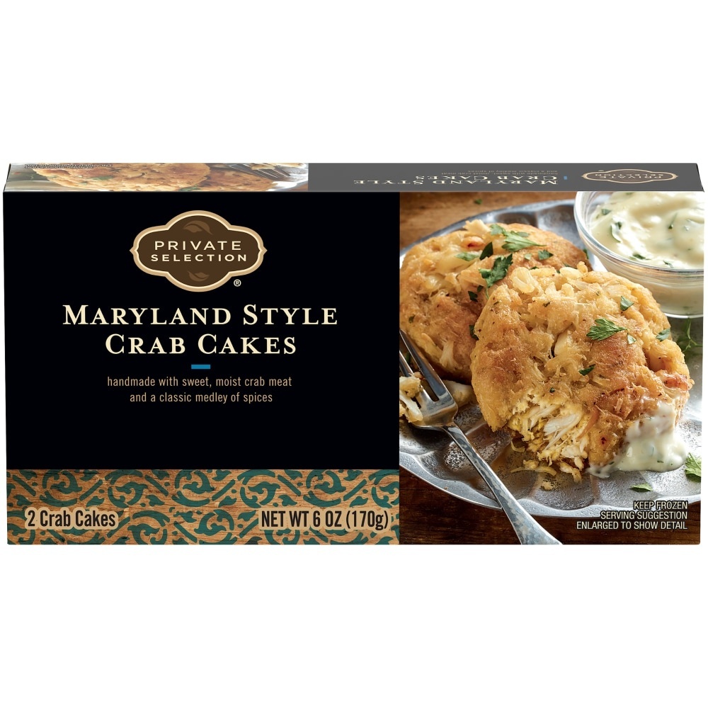 slide 1 of 1, Private Selection Maryland Style Crab Cakes, 6 oz