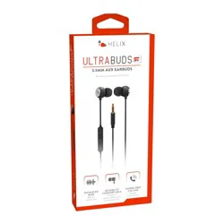 Helix Ultra 3.5mm Aux Earbuds - Black