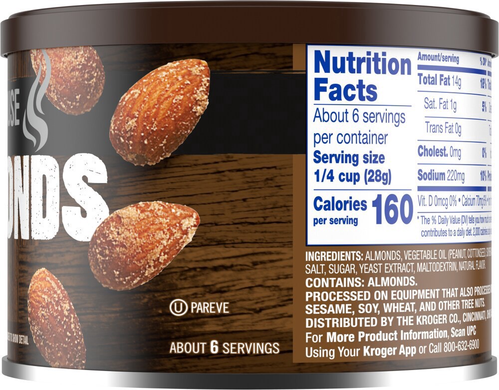 slide 4 of 4, Kroger Smokehouse Almonds, 6 oz
