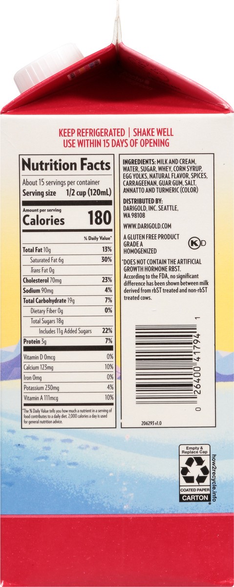 slide 8 of 9, Darigold Old Fashioned Eggnog 59 fl oz, 59 fl oz