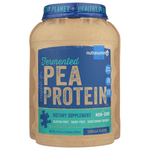 slide 1 of 1, Nutrasumma Fermented Pea Protein Dietary Supplement, 32.94 oz