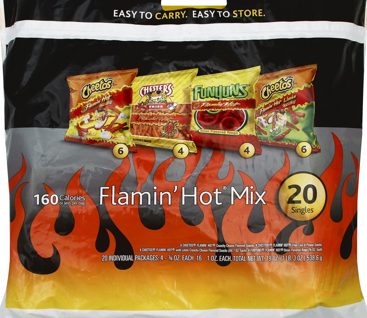 slide 2 of 6, Frito-Lay Flamin' Hot Mix 20 ea, 20 ct