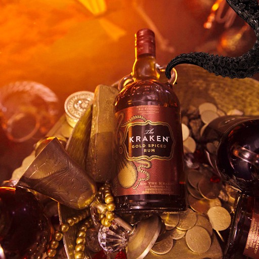 slide 9 of 10, Kraken Gold Spiced Rum 70 Proof (1.75 L), 1.75 liter