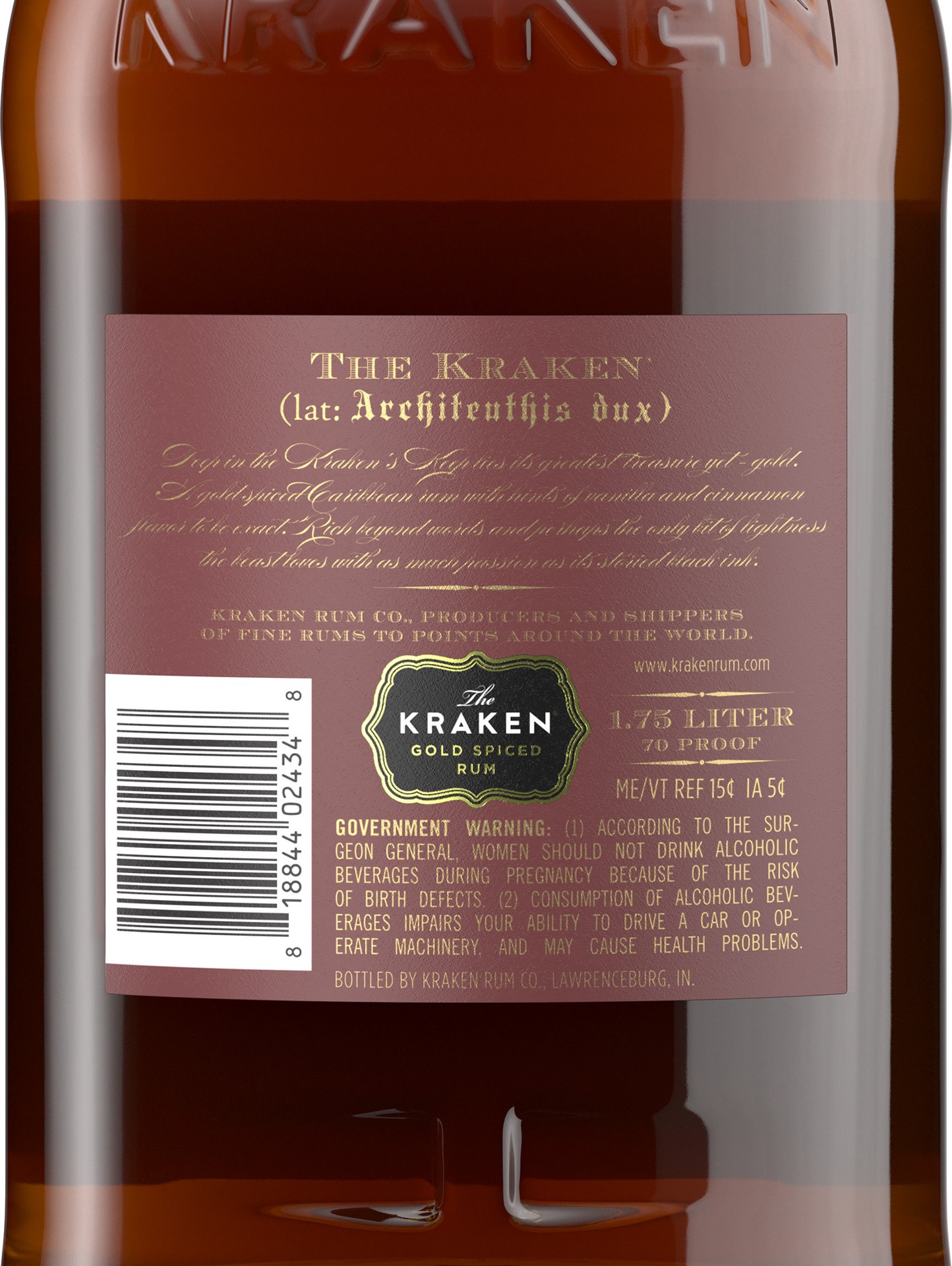 slide 3 of 10, Kraken Gold Spiced Rum 70 Proof (1.75 L), 1.75 liter
