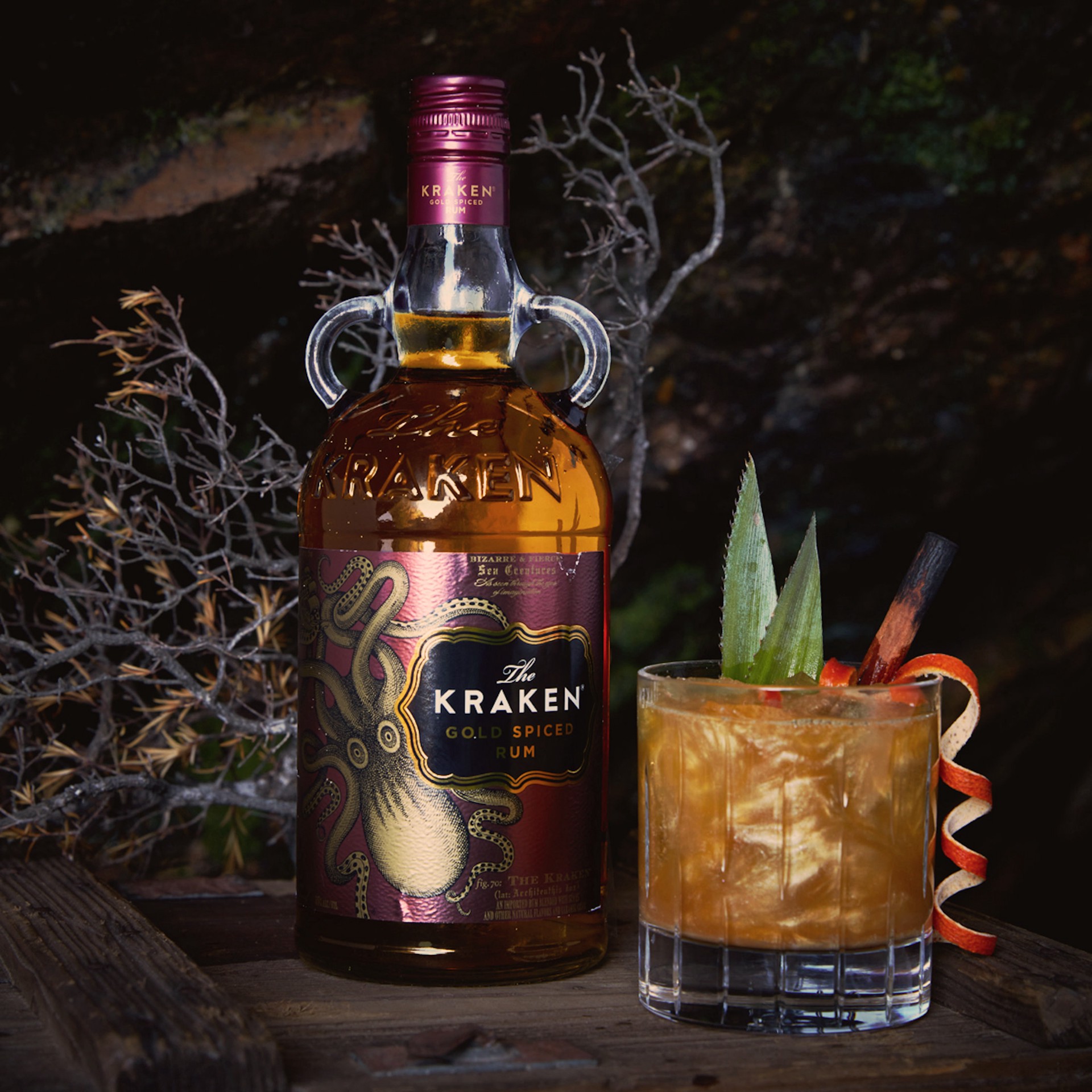 slide 2 of 10, Kraken Gold Spiced Rum 70 Proof (1.75 L), 1.75 liter