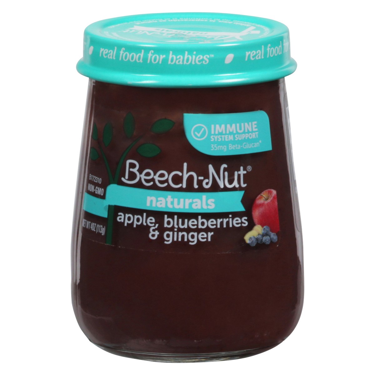 slide 1 of 9, Beech-Nut Naturals Apple, Blueberries & Ginger 4 oz, 4 oz