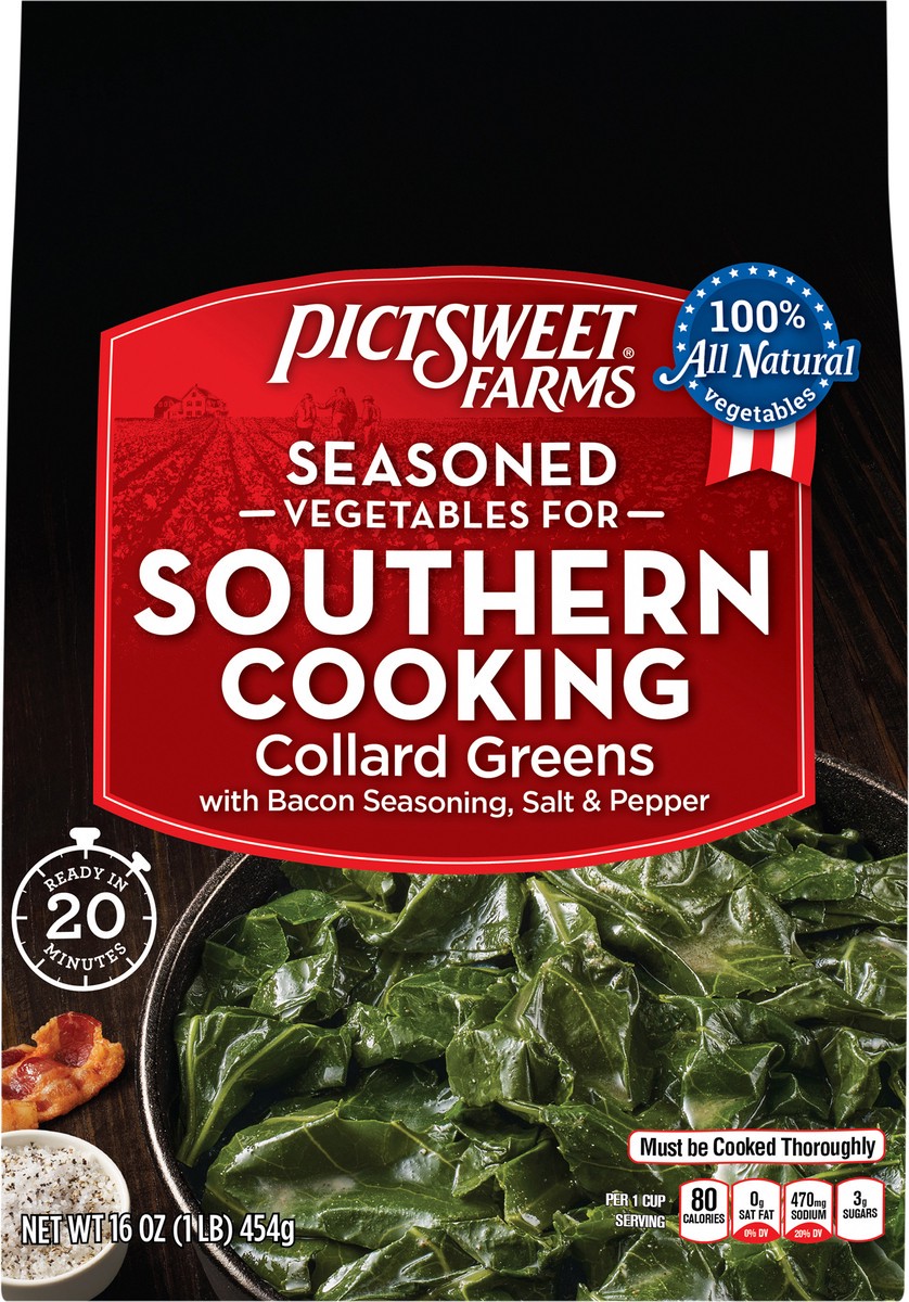 slide 6 of 7, PictSweet Seasoned Vegetables for Southern Cooking Collard Greens, 16 oz