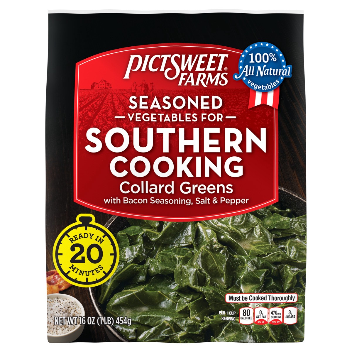 slide 1 of 7, PictSweet Seasoned Vegetables for Southern Cooking Collard Greens, 16 oz