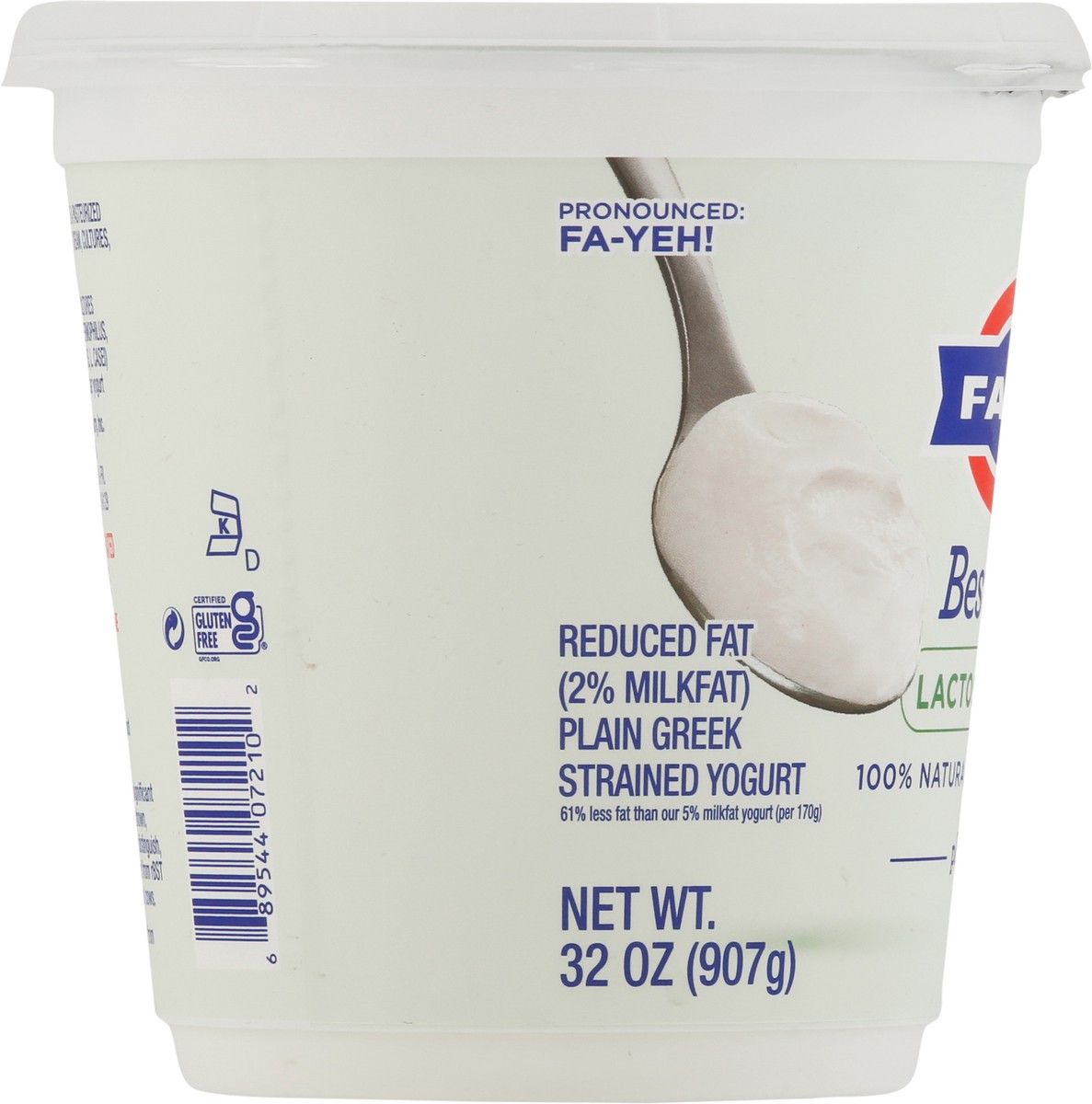 slide 7 of 9, Fage Plain Lactose Free Plain Yogurt, 32 oz