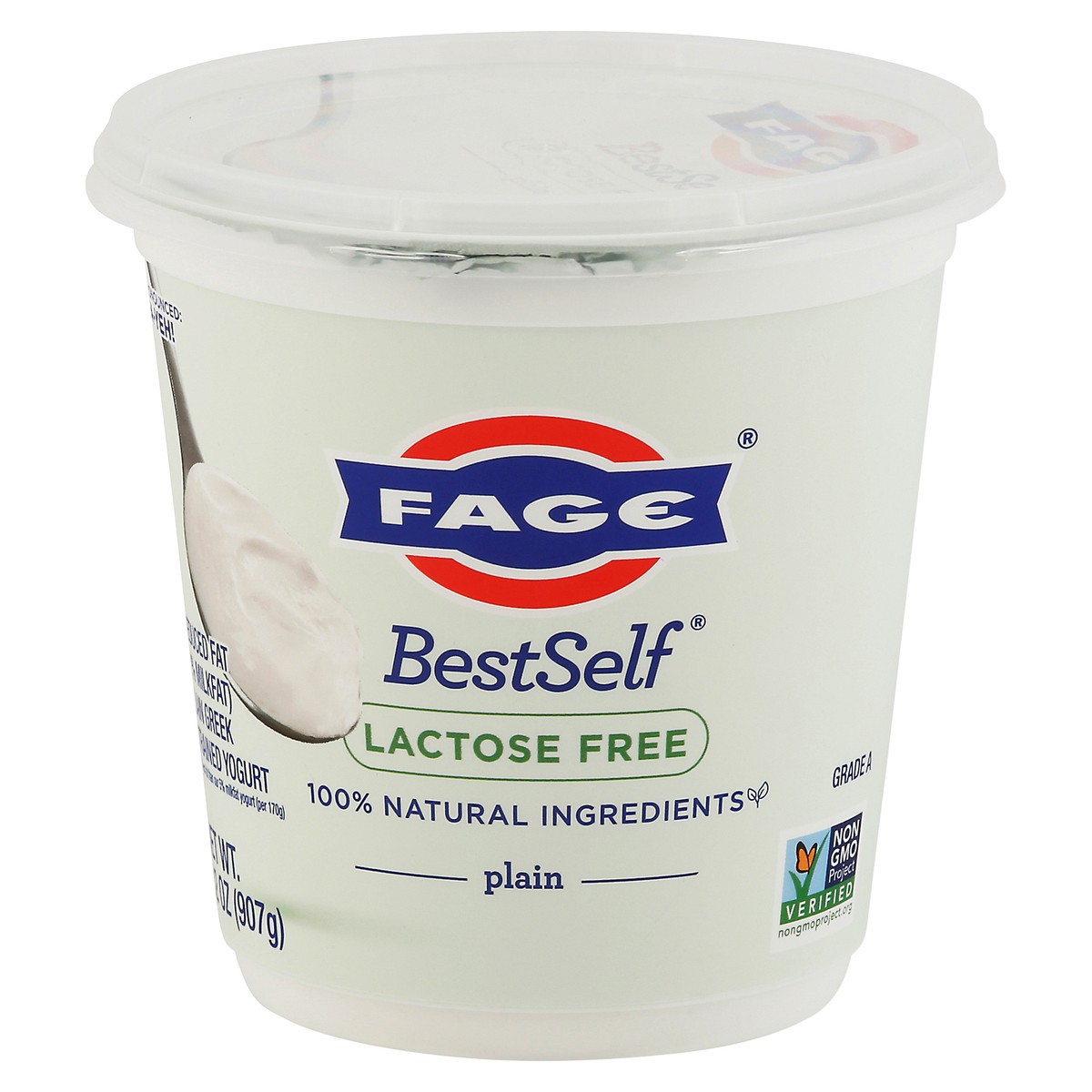 slide 1 of 9, Fage Plain Lactose Free Plain Yogurt, 32 oz