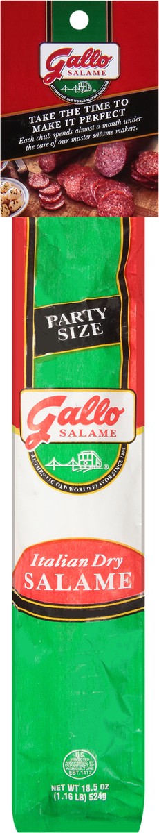 slide 8 of 9, Gallo Salame Premium Italian Dry Salami Chub, 18.5 oz., 524.47 g