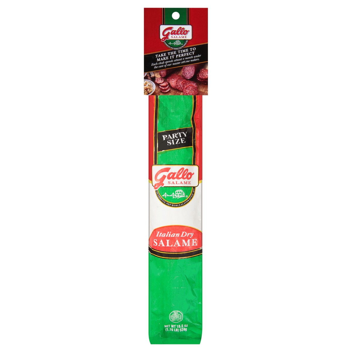 slide 1 of 9, Gallo Salame Premium Italian Dry Salami Chub, 18.5 oz., 524.47 g