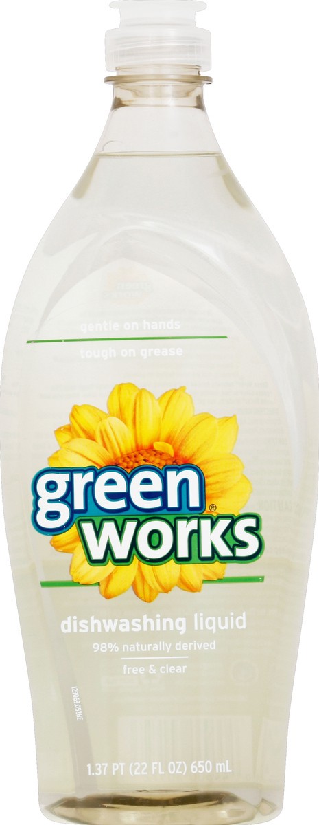 slide 2 of 2, Clorox Green Works Free & Clear Natural Dishwashing Liquid, 22 oz