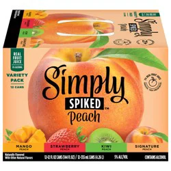 Simply Spiked Beer, Peach, Mango, Strawberry, Kiwi, Signature, Variety Pack