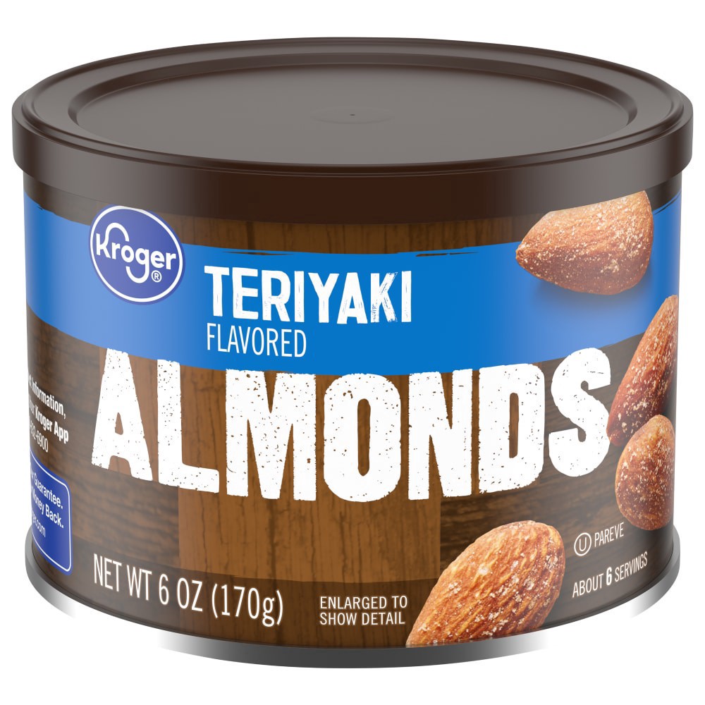 slide 1 of 3, Kroger Teriyaki Almonds, 6 oz