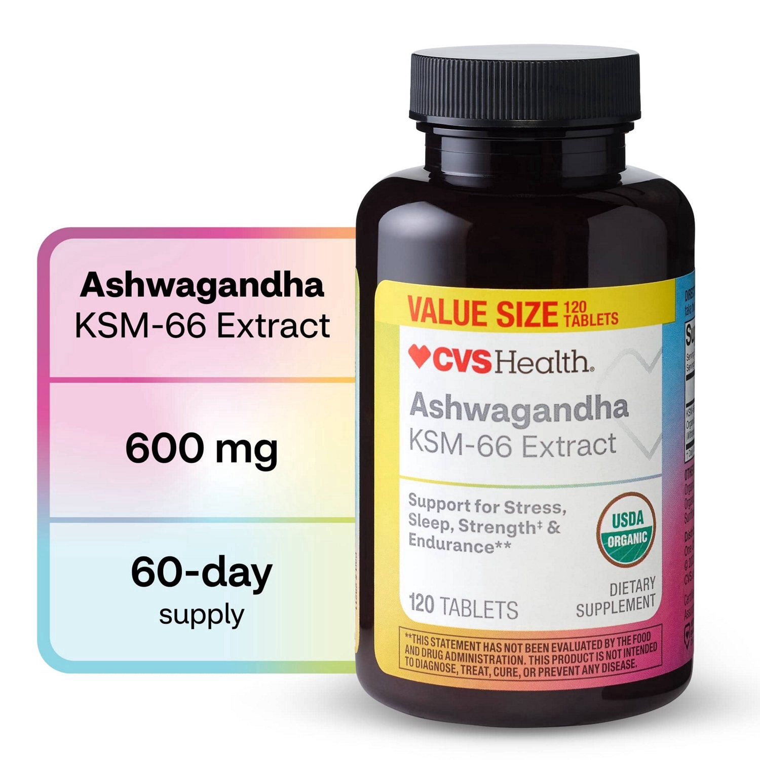 slide 5 of 11, Cvs Ashwagandha Tablets, 120 Ct, 120 ct