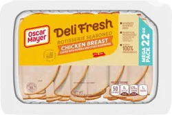 Oscar Mayer Deli Fresh Rotisserie Seasoned Sliced Chicken Breast Deli Lunch Meat Mega Pack, 22 oz Package