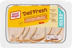 Oscar Mayer Deli Fresh Rotisserie Seasoned Sliced Chicken Breast Deli Lunch Meat Mega Pack, 22 oz Package