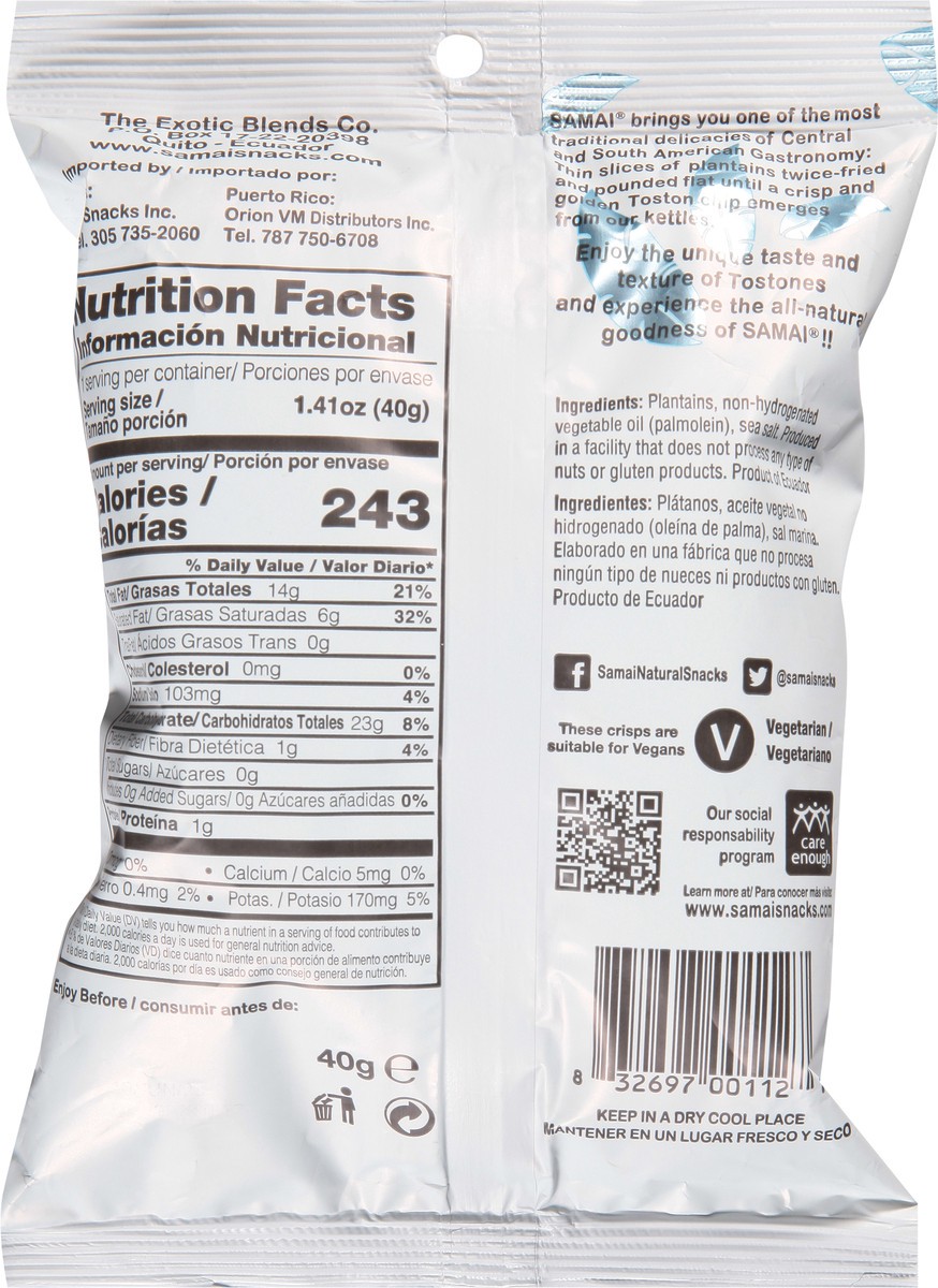 slide 4 of 9, Samai Sea Salt Tostones Chips 1.41 oz, 1.41 oz