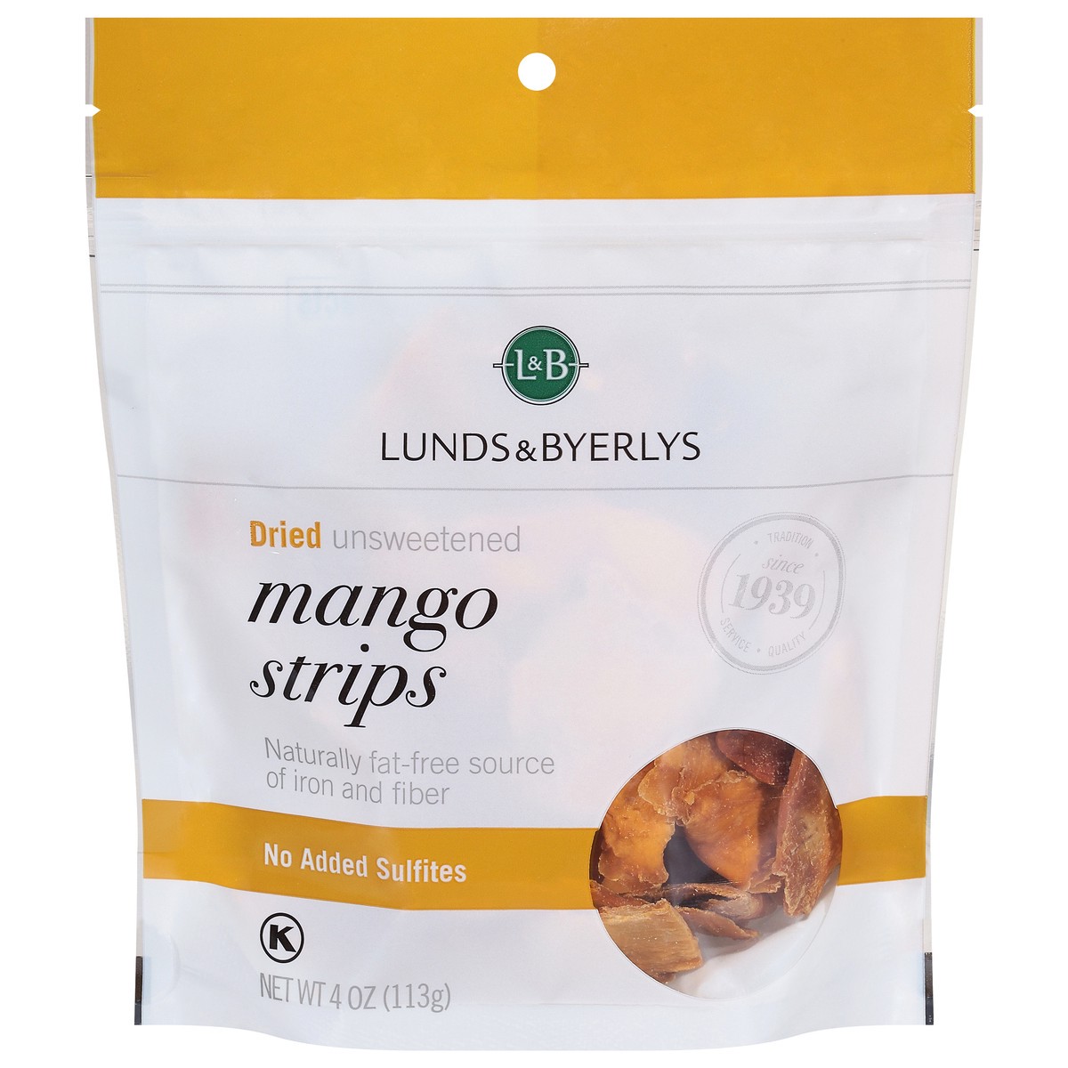 slide 1 of 13, Lunds & Byerlys Dried Unsweetened Mango Strips 4 oz, 4 oz