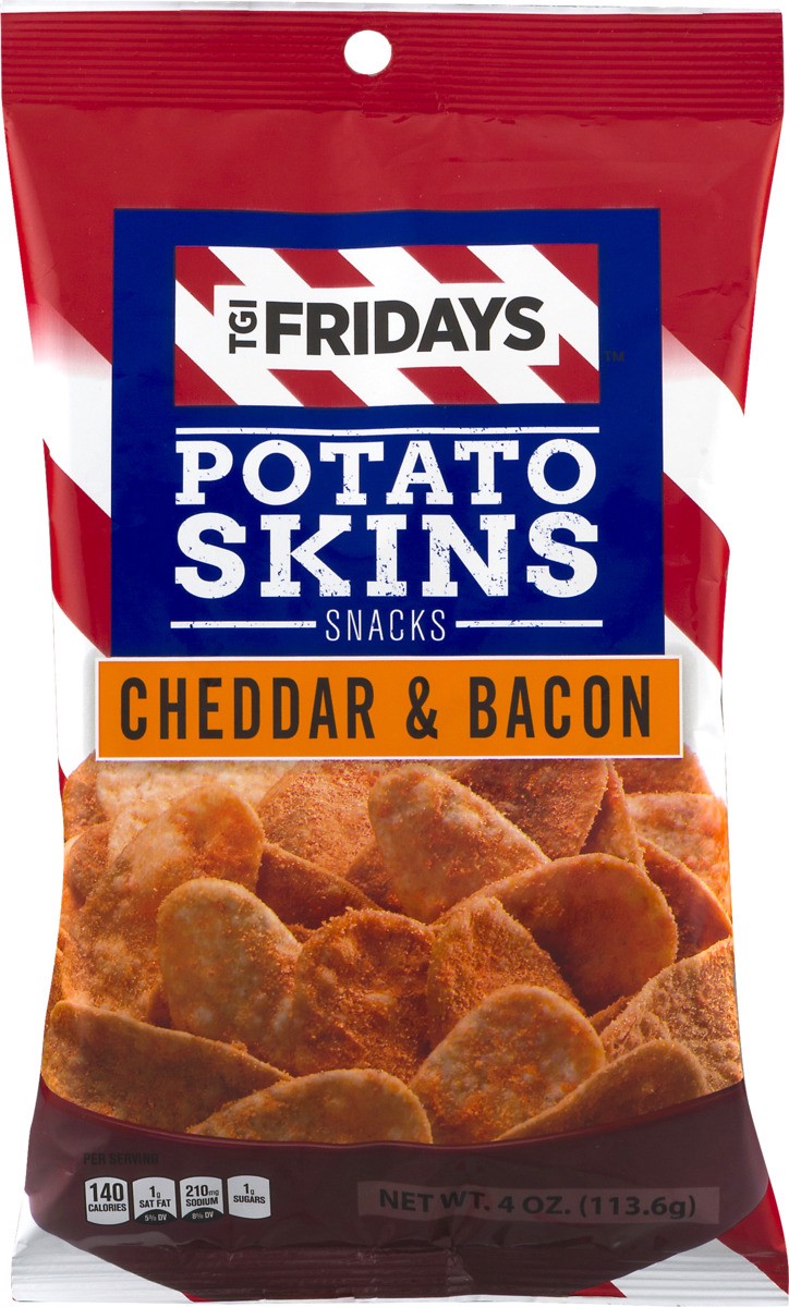slide 8 of 9, T.G.I. Friday's Cheddar & Bacon Potato Skins Snacks, 3.5 oz