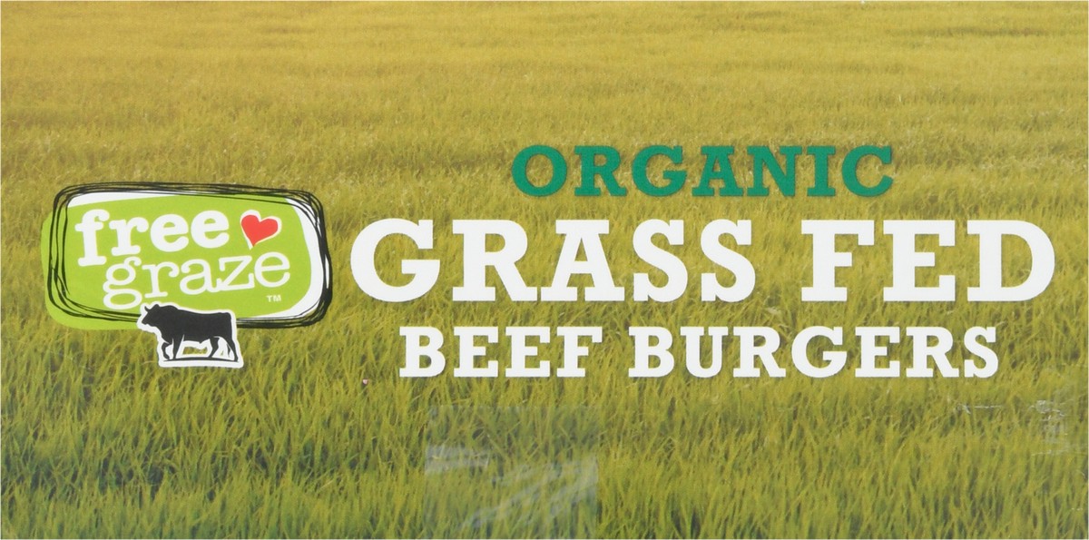 slide 4 of 9, Free Graze Organic Grass-Fed Burgers, 4 ct; 4 oz