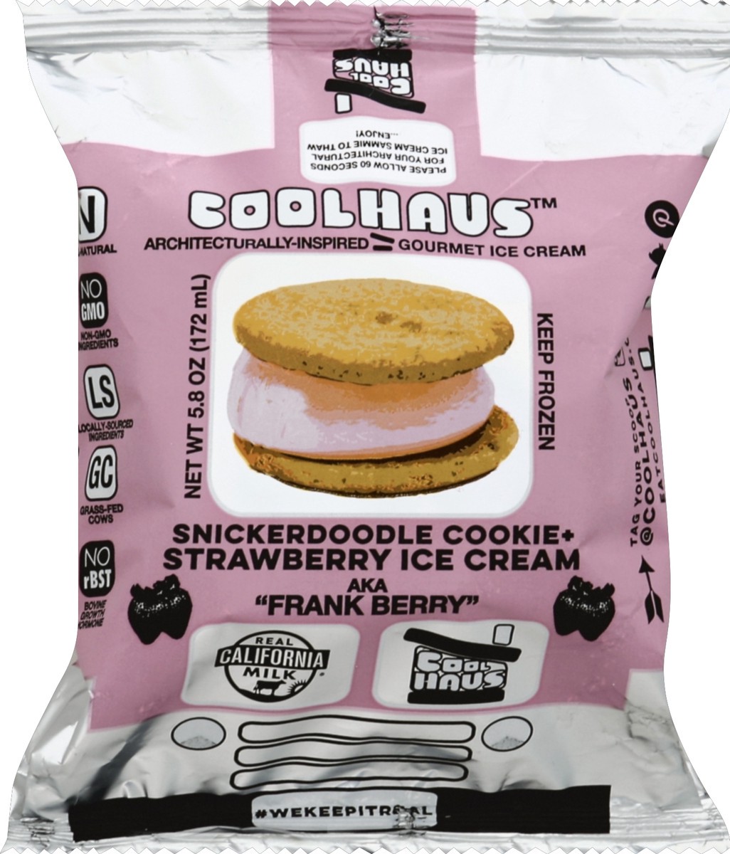 slide 5 of 5, Coolhaus Stawberry Snickerdoodle Ice Cream Sandwich, 5.8 oz