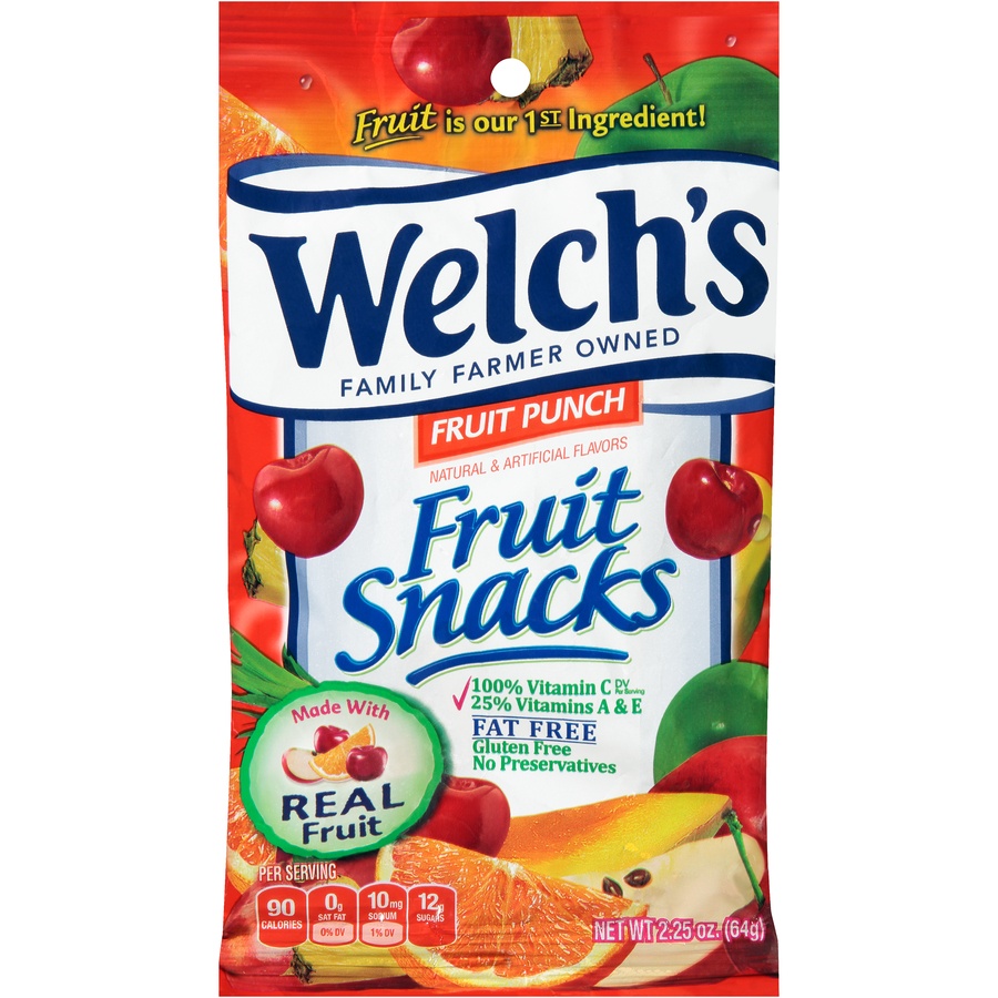 slide 1 of 10, Welch's Fruit Snacks, Fruit Punch, 2.25 oz