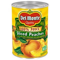 Del Monte Yellow Cling Sliced Peaches in 100% Juice, 15 oz Can