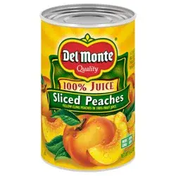 Del Monte 100% Juice Sliced Peaches 15 oz Can