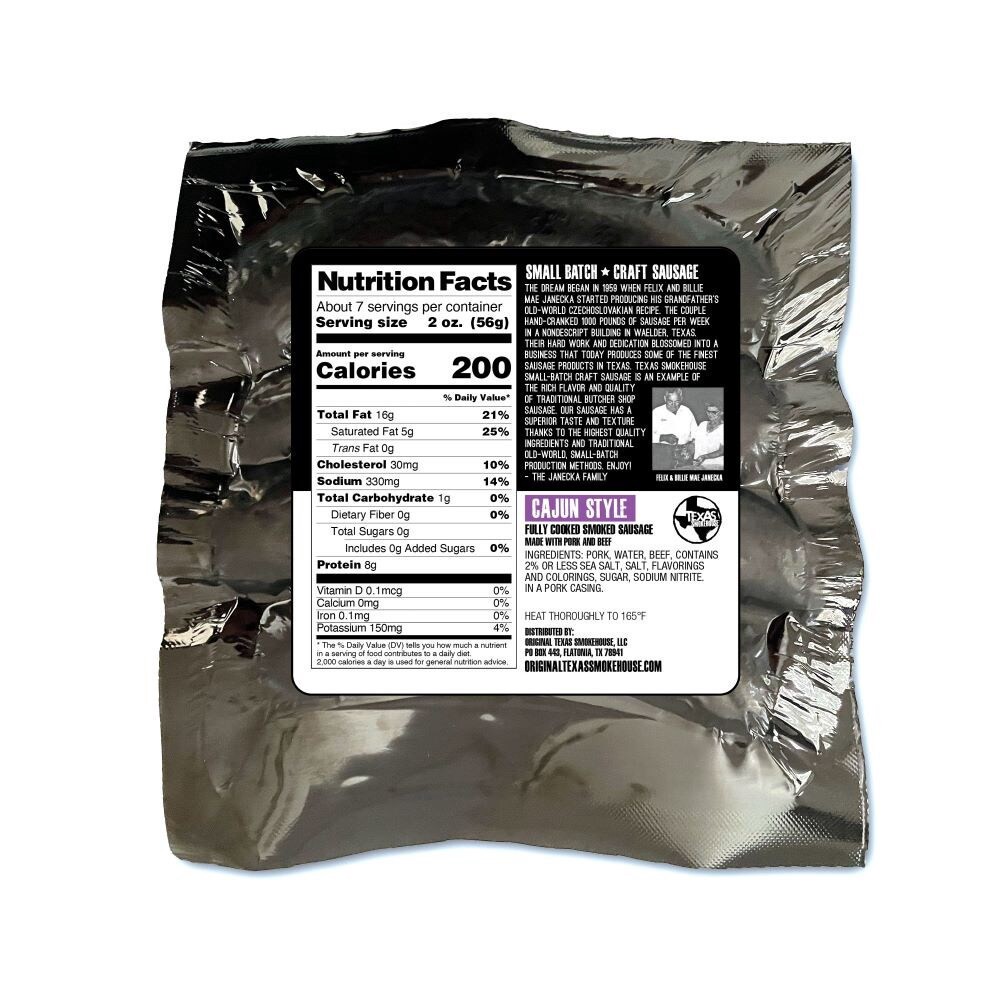 slide 2 of 2, Texas Smokehouse Cajun Links Dinner Sausage, 23 oz