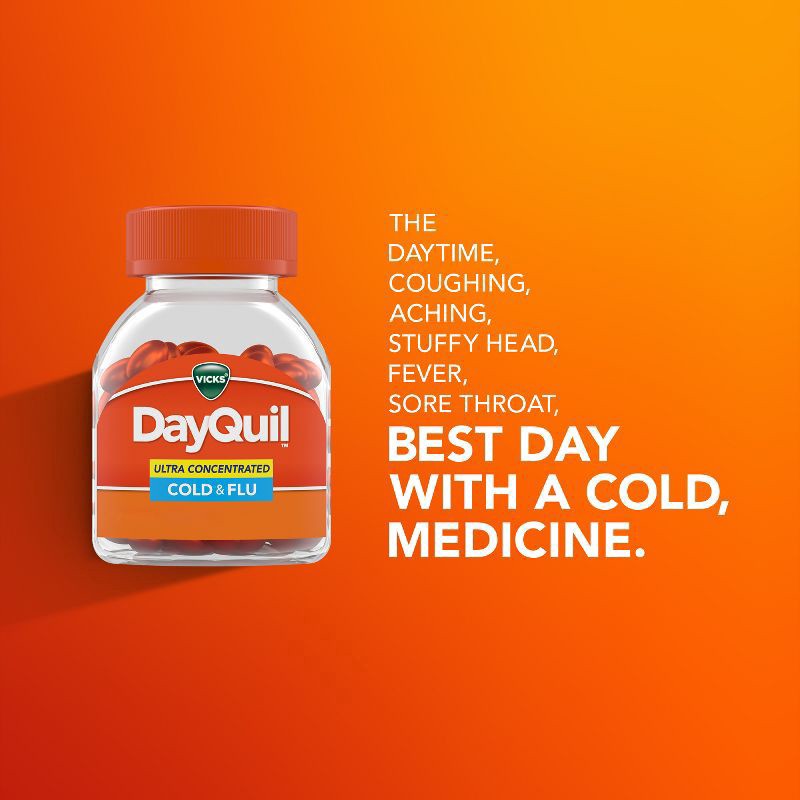 slide 6 of 13, Vicks DayQuil & NyQuil Ultra Concentrated Cold & Flu Medicine Liquicaps - 96ct, 96 ct
