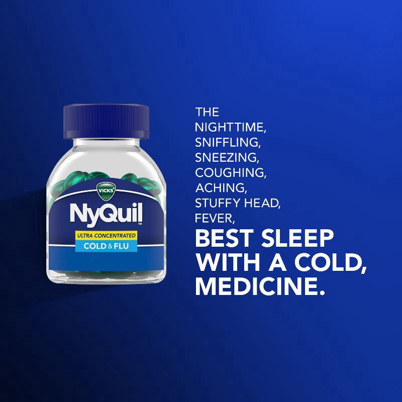 slide 9 of 13, Vicks DayQuil & NyQuil Ultra Concentrated Cold & Flu Medicine Liquicaps - 96ct, 96 ct