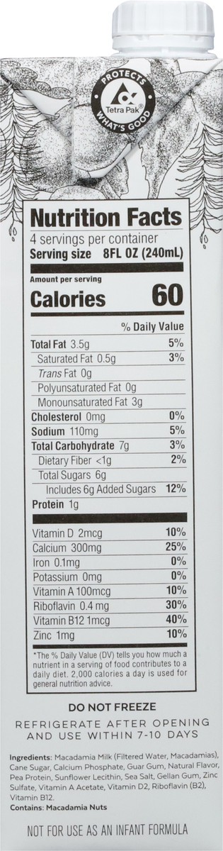 slide 8 of 9, Milkadamia Macadamia Milk 32 oz, 32 fl oz