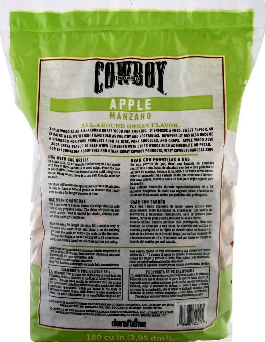 slide 6 of 9, Cowboy Charcoal Cowboy Smoking Chips Apple Wood, 1 ct