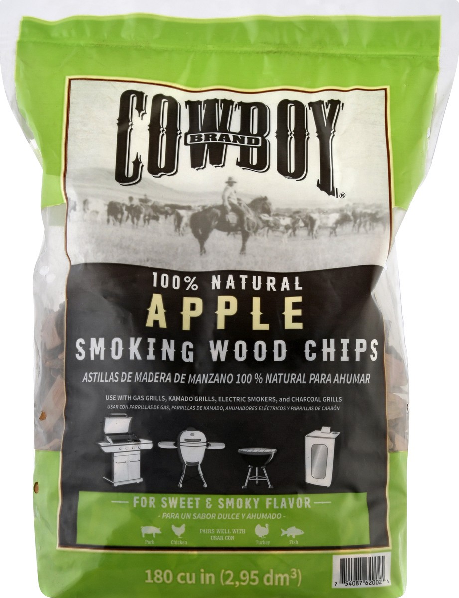 slide 3 of 9, Cowboy Charcoal Cowboy Smoking Chips Apple Wood, 1 ct