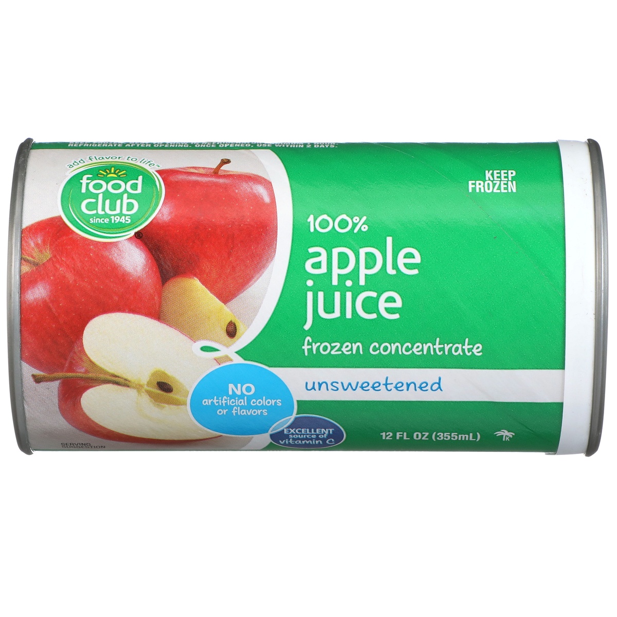 slide 1 of 9, Food Club 100% Unsweetened Apple Juice Frozen Concentrate, 12 fl oz