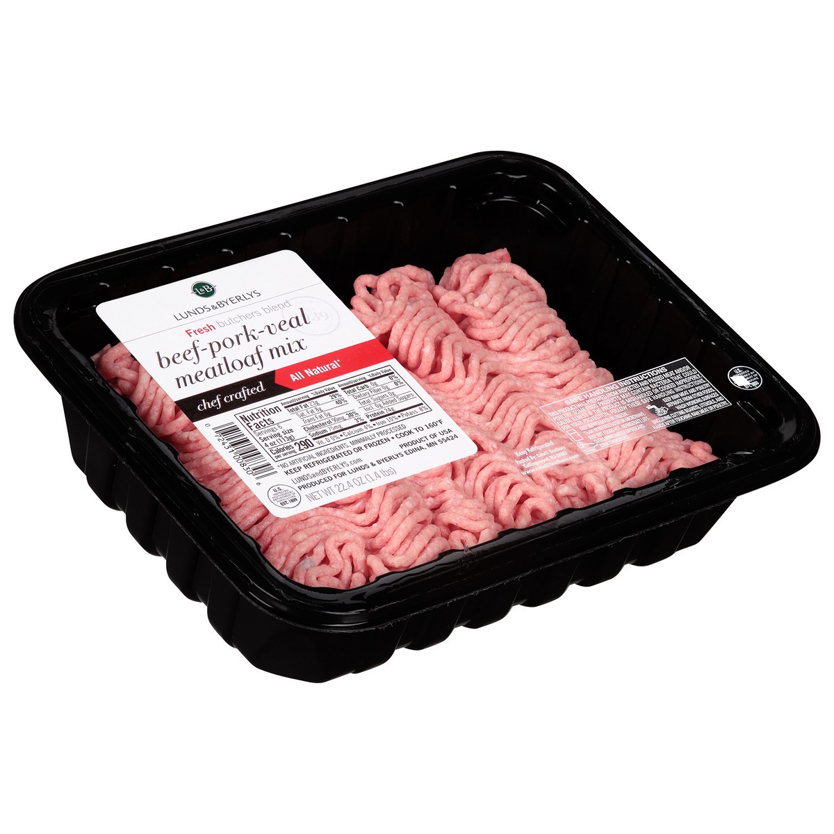 slide 3 of 12, Lunds & Byerlys Beef-Pork-Veal Meatloaf Mix 22.4 oz, 22.4 oz