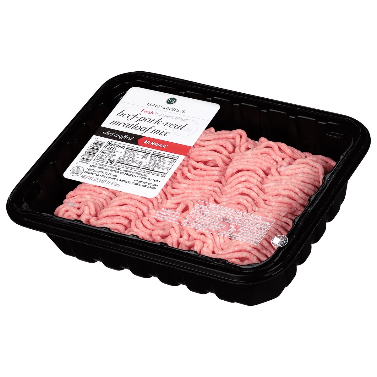 slide 6 of 12, Lunds & Byerlys Beef-Pork-Veal Meatloaf Mix 22.4 oz, 22.4 oz