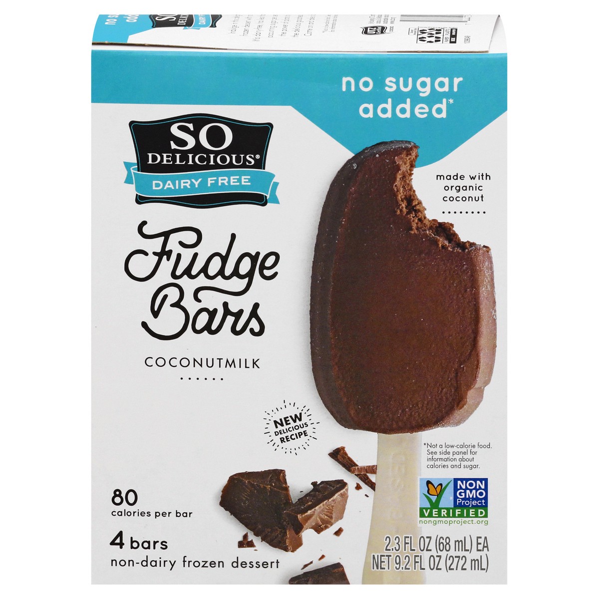 slide 1 of 5, So Delicious Coconut Nsa Fudge Bar 4Ct, 9.25 fl oz