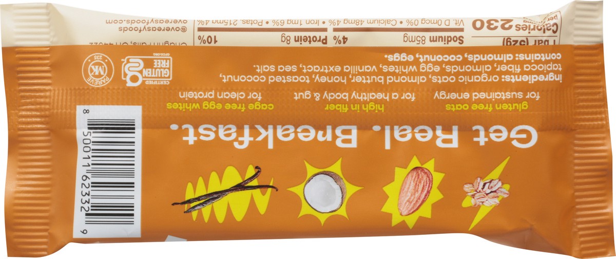 slide 7 of 9, Over Easy Toasted Coconut Breakfast Bar, 1.8 oz