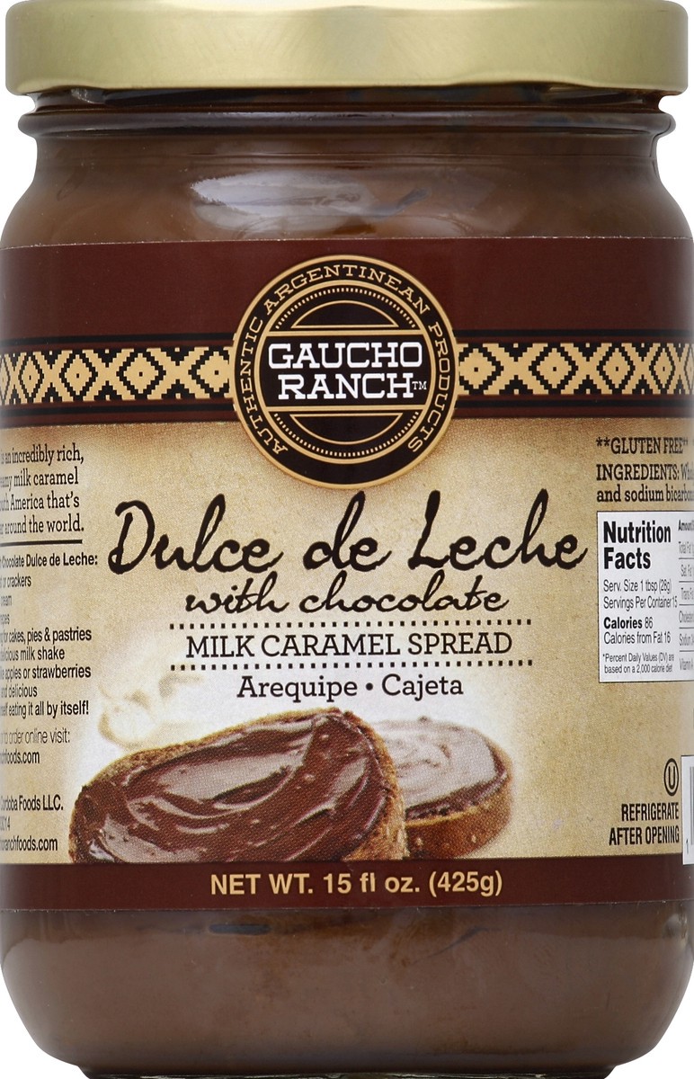 slide 2 of 2, Gaucho Ranch Gaucho Dulce De Leche Choc, 15 oz
