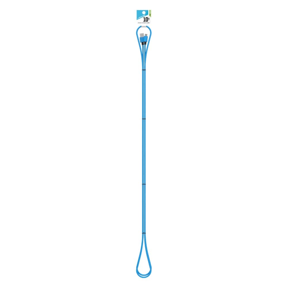 slide 1 of 1, Cellcandy Micro Usb Braided Charge And Sync Cable - Light Blue, 10 ft