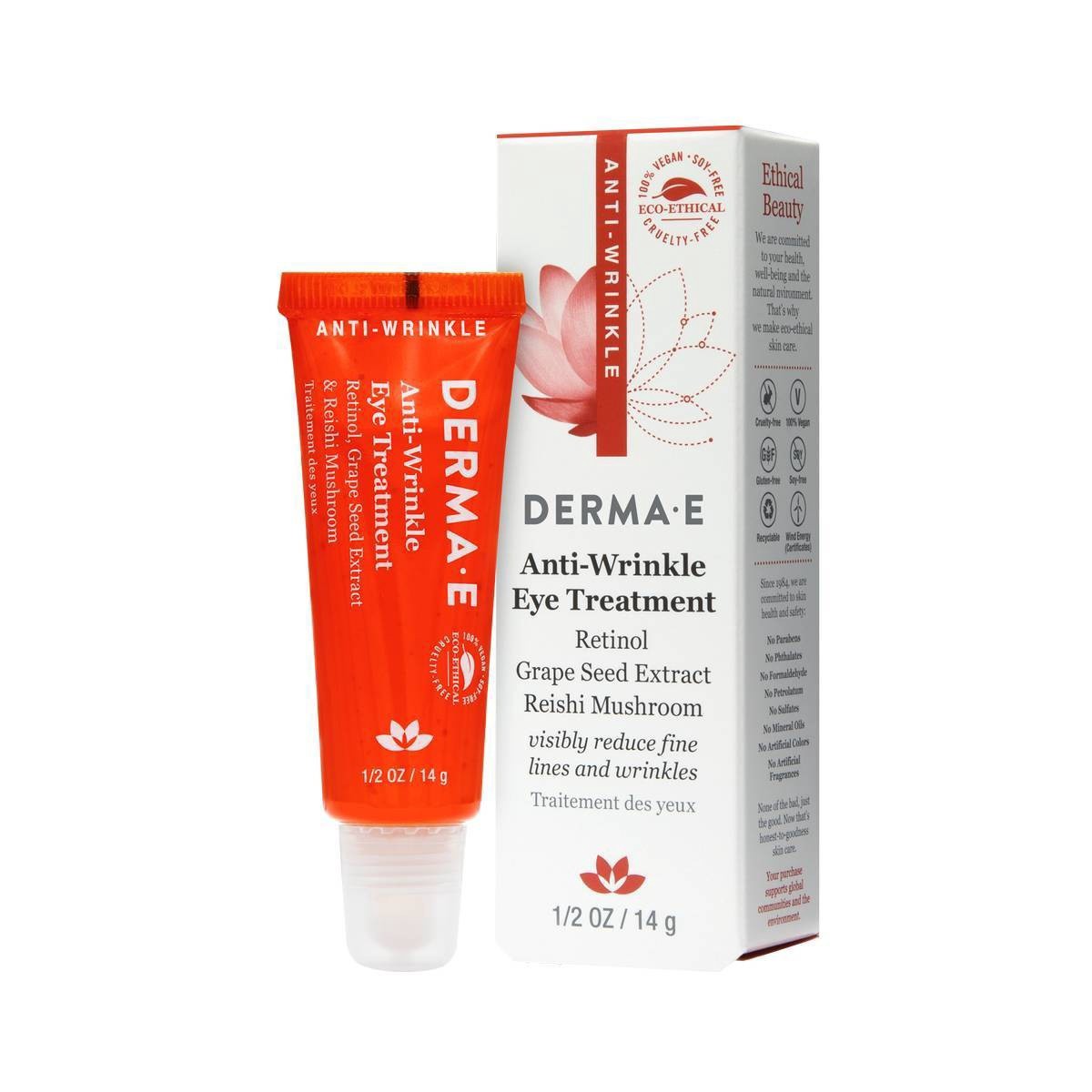 slide 1 of 5, Derma E Anti-wrinkle Eye Cream, 0.5 oz