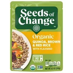 SEEDS OF CHANGE™ Certified Organic Quinoa, Brown & Red Rice with Flaxseed Pouch 8.5 oz