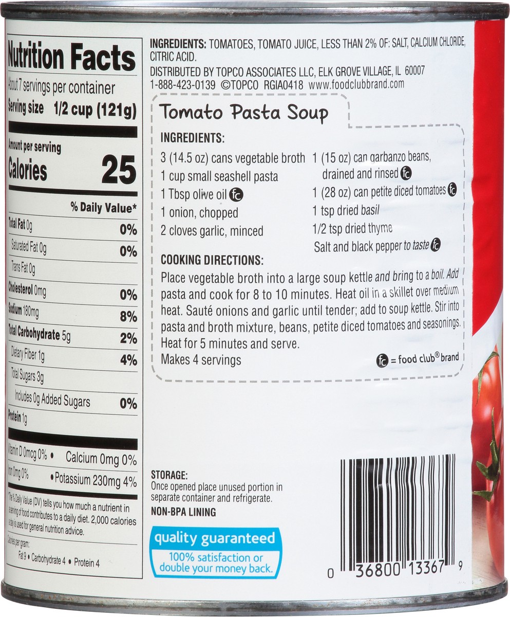 slide 5 of 11, Food Club Petite Diced Tomatoes - 28 oz, 28 oz