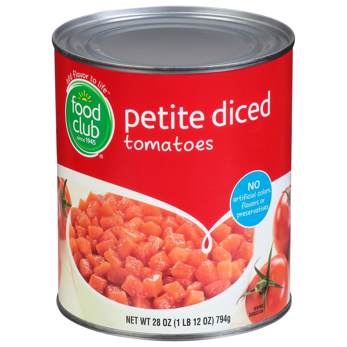 slide 4 of 11, Food Club Petite Diced Tomatoes - 28 oz, 28 oz