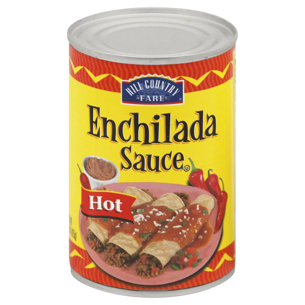slide 1 of 1, Hill Country Fare Hot Enchilada Sauce, 15 oz